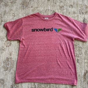 Snowbird Vintage T Shirt. Red.  Youth Size L.
